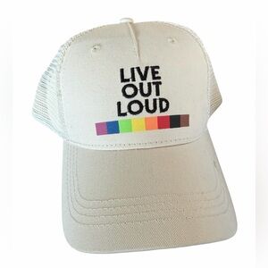 NWT - LIVE OUT LOUD Pride Mesh Back Baseball Cap.